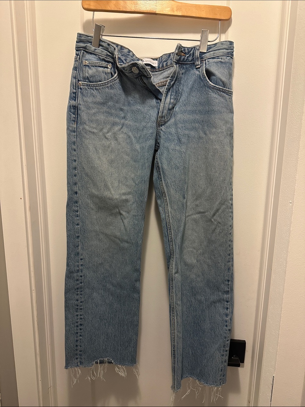 Zara Light Blue Straight-Leg Men's Jeans